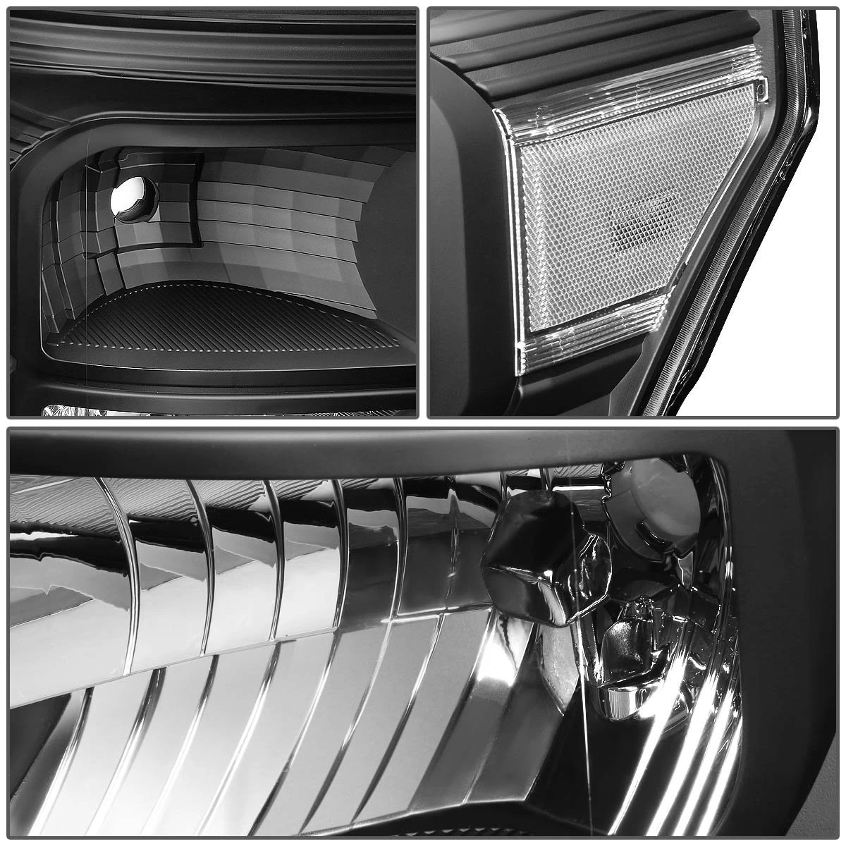 11-15 Ford F250 F350 F450 Superduty Replacement Crystal Headlights - Black Clear 5 11-15 Ford F250 F350 F450 Superduty Replacement Crystal Headlights - Black Clear - Image 3