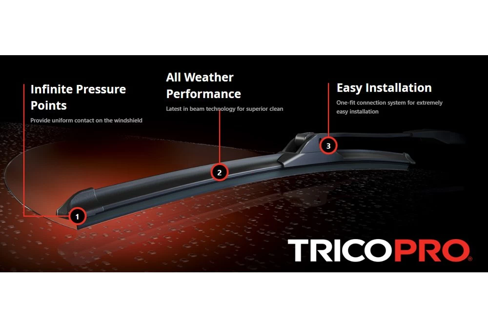 Trico® 12-240 - Pro Beam 24" Black Wiper Blade 4 Trico® 12-240 - Pro Beam 24" Black Wiper Blade - Image 2