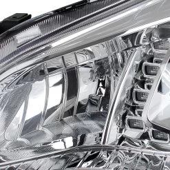 13-15 Chevy Malibu [Halogen Model] LED DRL Projector Headlights - Chrome -Professional Auto Parts Store 13 15 chevy malibu halogen model led drl projector headlights chrome 135