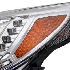 13-15 Chevy Malibu [Halogen Model] LED DRL Projector Headlights - Chrome -Professional Auto Parts Store 13 15 chevy malibu halogen model led drl projector headlights chrome 141