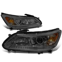 HID Combo 13-15 Honda Accord 4-Door Sedan Replace Projector Headlights - Smoked Amber -Professional Auto Parts Store 13 15 honda accord 4 door sedan replace projector headlights smoked amber 118