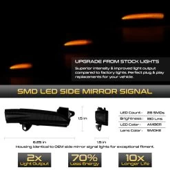 13-20 Ford Fusion Sequential Amber LED Side Mirror Lights - Smoked 12 13-20 Ford Fusion Sequential Amber LED Side Mirror Lights - Smoked -Professional Auto Parts Store 13 20 ford fusion sequential amber led side mirror lights smoked 16