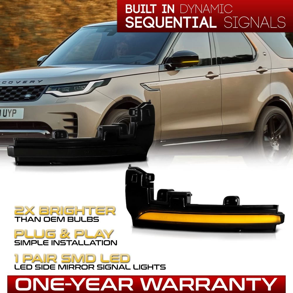 13-20 Range Rover Sequential LED Side Mirror Lights - Smoked 4 13-20 Range Rover Sequential LED Side Mirror Lights - Smoked - Image 2