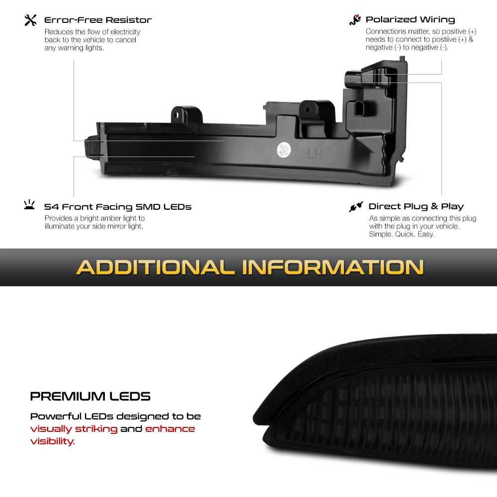 13-20 Range Rover Sequential LED Side Mirror Lights - Smoked 8 13-20 Range Rover Sequential LED Side Mirror Lights - Smoked - Image 6