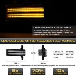 14-18 Chevy Silverado / GMC Sierra LED Towing Mirror Turn Signal Lights [Switchbackk & Sequential] - Smoked Lens -Professional Auto Parts Store 14 18 chevy silverado gmc sierra led towing mirror turn signal lights switchbackk sequential smoked lens 16