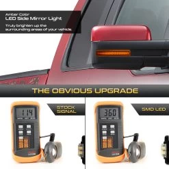 14-18 Chevy Silverado / GMC Sierra LED Towing Mirror Turn Signal Lights [Switchbackk & Sequential] - Smoked Lens -Professional Auto Parts Store 14 18 chevy silverado gmc sierra led towing mirror turn signal lights switchbackk sequential smoked lens 19