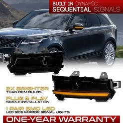 14-19 Range Rover Evoque / Velar Sequential LED Side Mirror Lights - Smoked 11 14-19 Range Rover Evoque / Velar Sequential LED Side Mirror Lights - Smoked -Professional Auto Parts Store 14 19 range rover evoque velar sequential led side mirror lights smoked 13
