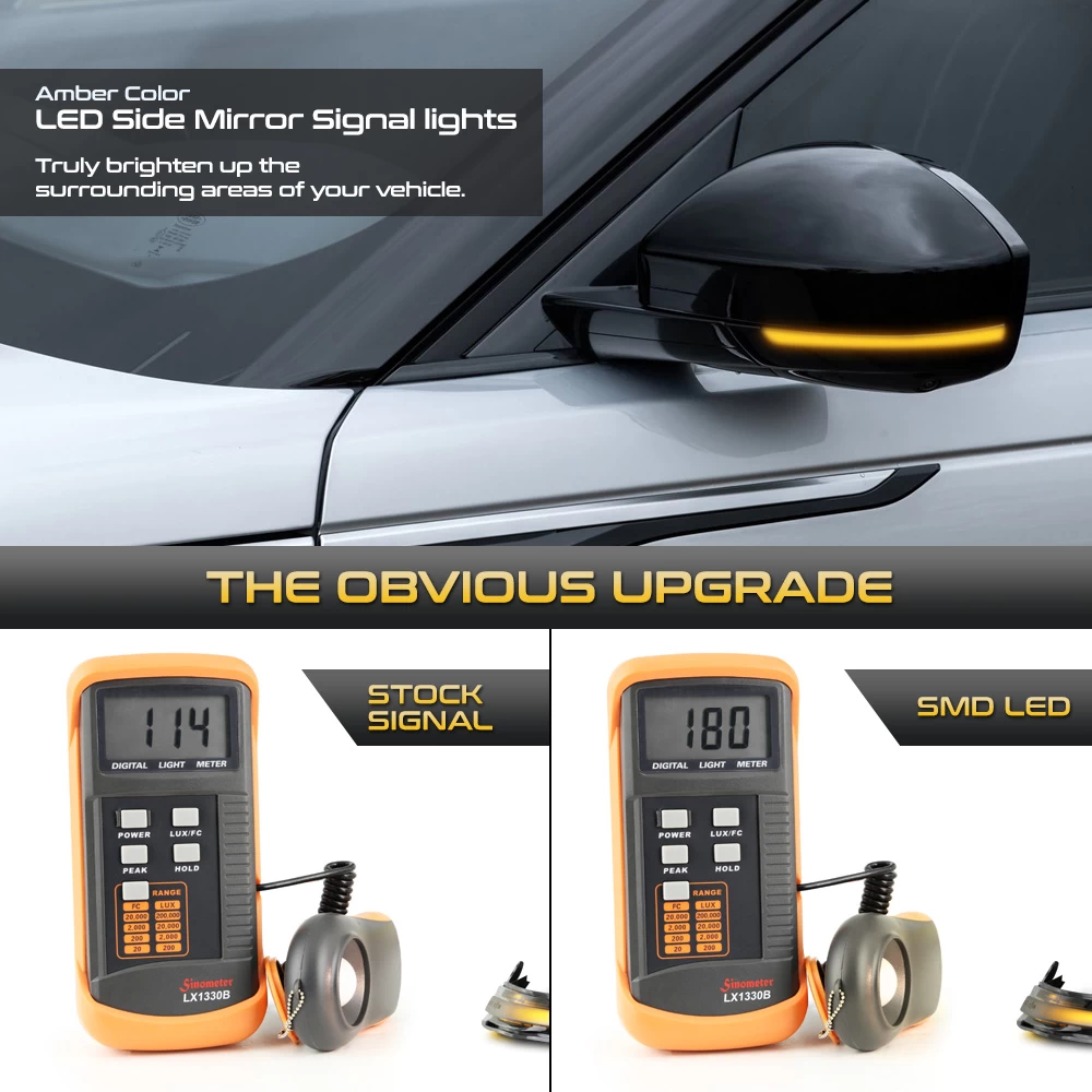 14-19 Range Rover Evoque / Velar Sequential LED Side Mirror Lights - Smoked 6 14-19 Range Rover Evoque / Velar Sequential LED Side Mirror Lights - Smoked - Image 4