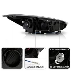 15-18 Ford Focus (Halogen Model) Full LED Headlights W/ LED Light Bar - Black Housing 13 15-18 Ford Focus (Halogen Model) Full LED Headlights W/ LED Light Bar - Black Housing -Professional Auto Parts Store 15 18 ford focus halogen model full led headlights w led light bar black housing 96