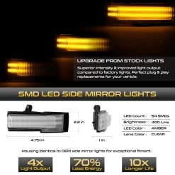 15-20 Ford F150 Sequential Amber LED Side Mirror Light - Clear Lens 12 15-20 Ford F150 Sequential Amber LED Side Mirror Light - Clear Lens -Professional Auto Parts Store 15 20 ford f150 sequential amber led side mirror light clear lens 9