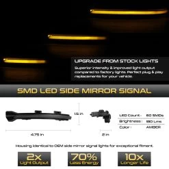 15-20 VW Golf/R/GTI Sequential LED Side Mirror Lights - Smoked Lens -Professional Auto Parts Store 15 20 vw golf r gti sequential led side mirror lights smoked lens 16