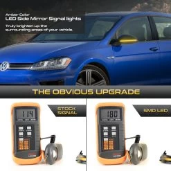 15-20 VW Golf/R/GTI Sequential LED Side Mirror Lights - Smoked Lens -Professional Auto Parts Store 15 20 vw golf r gti sequential led side mirror lights smoked lens 19