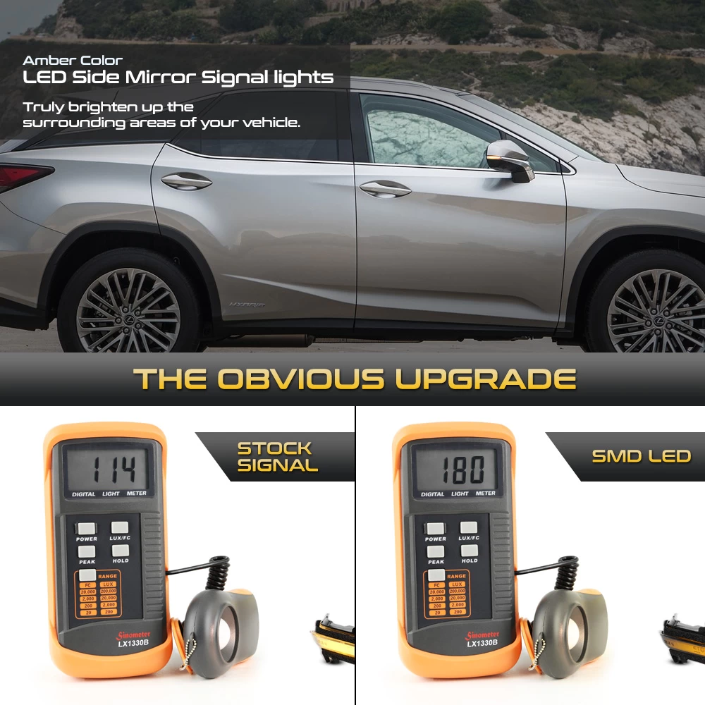 15-21 Lexus NX300 RX350 Sequential LED Side Mirror Lights - Smoked 6 15-21 Lexus NX300 RX350 Sequential LED Side Mirror Lights - Smoked - Image 4