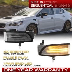 15-21 Subaru Impreza/WRX/Crosstrek Sequential LED Side Mirror Lights - Clear 11 15-21 Subaru Impreza/WRX/Crosstrek Sequential LED Side Mirror Lights - Clear -Professional Auto Parts Store 15 21 subaru impreza wrx crosstrek sequential led side mirror lights clear 13