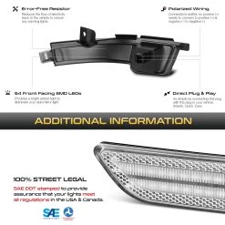 15-22 Ford Mustang Sequential Amber LED Side Mirror Lights - Clear 15 15-22 Ford Mustang Sequential Amber LED Side Mirror Lights - Clear -Professional Auto Parts Store 15 22 ford mustang sequential amber led side mirror lights clear 25