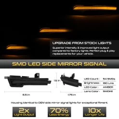 15-22 Ford Mustang Sequential Amber LED Side Mirror Lights - Smoked 12 15-22 Ford Mustang Sequential Amber LED Side Mirror Lights - Smoked -Professional Auto Parts Store 15 22 ford mustang sequential amber led side mirror lights smoked 16
