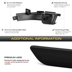 15-22 Ford Mustang Sequential Amber LED Side Mirror Lights - Smoked 15 15-22 Ford Mustang Sequential Amber LED Side Mirror Lights - Smoked -Professional Auto Parts Store 15 22 ford mustang sequential amber led side mirror lights smoked 25