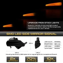 16-18 Lexus ES350 LS460 Sequential LED Side Mirror Lights - Smoked -Professional Auto Parts Store 16 18 lexus es350 ls460 sequential led side mirror lights smoked 12
