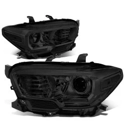 16-22 Toyota Tacoma OE-Style Projector Headlights - Smoked / Clear 13 16-22 Toyota Tacoma OE-Style Projector Headlights - Smoked / Clear -Professional Auto Parts Store 16 19 toyota tacoma oe style projector headlights smoked clear 61