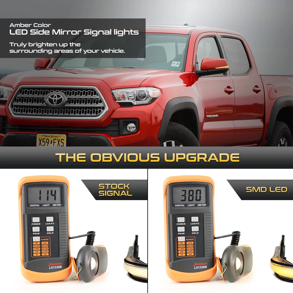 16-23 Toyota Tacoma/19-23 RAV4 Sequential LED Side Mirror Lights - Clear Lens 6 16-23 Toyota Tacoma/19-23 RAV4 Sequential LED Side Mirror Lights - Clear Lens - Image 4