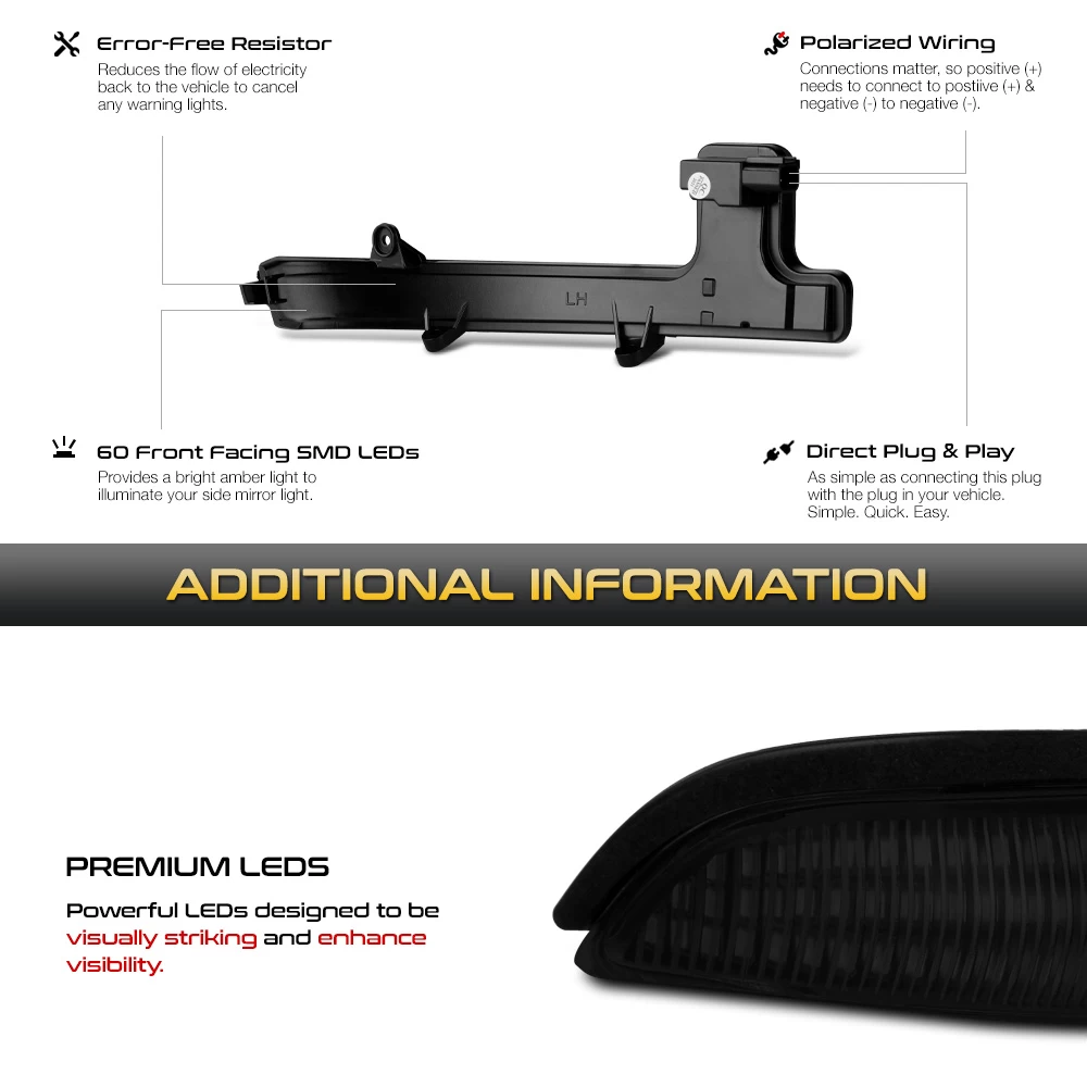 17-22 Mazda CX-5 Sequential LED Side Mirror Lights - Smoked 8 17-22 Mazda CX-5 Sequential LED Side Mirror Lights - Smoked - Image 6
