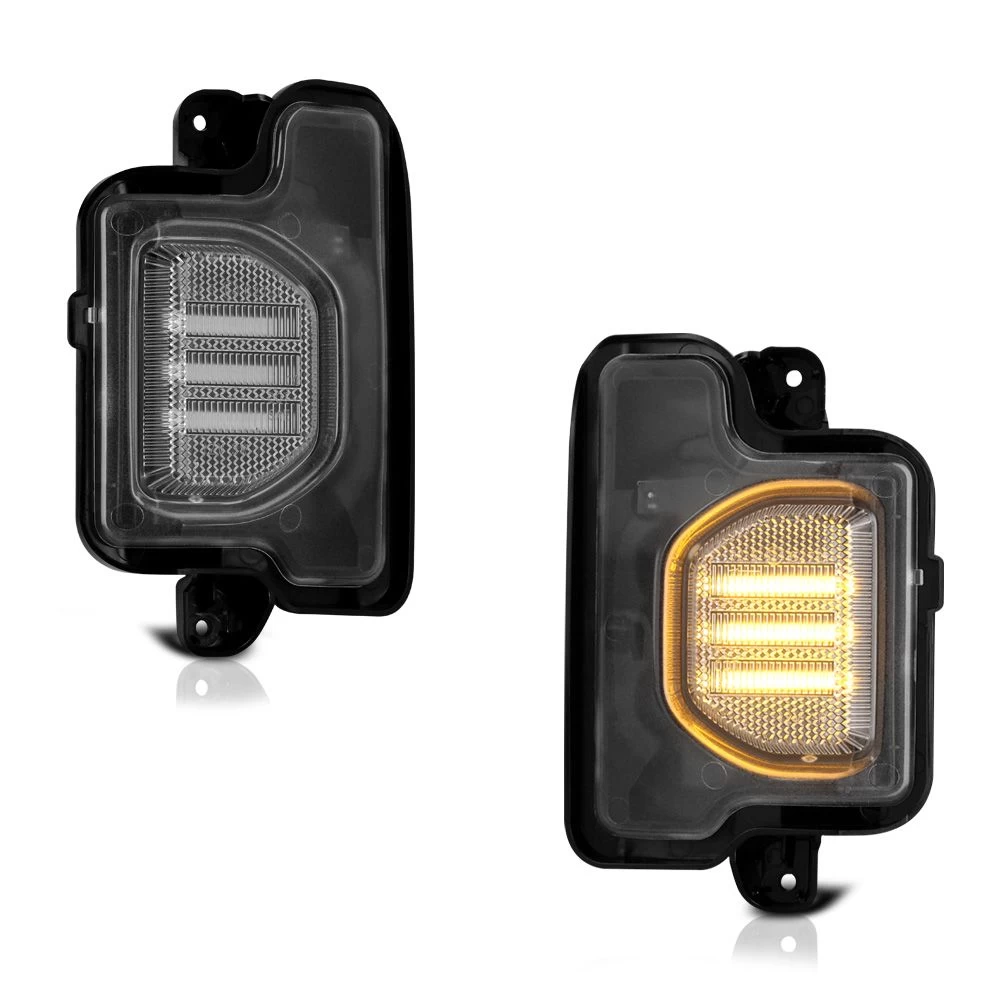 18-22 Jeep Wrangler / Gladiator Sequential LED Side Mirror Lights - Clear 3 18-22 Jeep Wrangler / Gladiator Sequential LED Side Mirror Lights - Clear