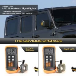 18-22 Jeep Wrangler / Gladiator Sequential LED Side Mirror Lights - Smoked 13 18-22 Jeep Wrangler / Gladiator Sequential LED Side Mirror Lights - Smoked -Professional Auto Parts Store 18 22 jeep wrangler gladiator sequential led side mirror lights smoked 19