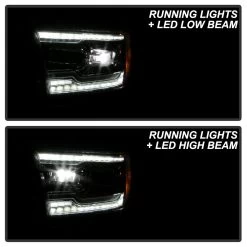 2019-2022 Dodge Ram 1500 LED DRL Strip / Sequential Turn Projector Headlights - Chrome -Professional Auto Parts Store 19 21 dodge ram 1500 led drl strip sequential turn projector headlights chrome 100