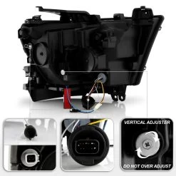 2019-2022 Dodge Ram 1500 LED DRL Strip / Sequential Turn Projector Headlights - Chrome -Professional Auto Parts Store 19 21 dodge ram 1500 led drl strip sequential turn projector headlights chrome 82