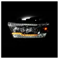 2019-2022 Dodge Ram 1500 LED DRL Strip / Sequential Turn Projector Headlights - Chrome -Professional Auto Parts Store 19 21 dodge ram 1500 led drl strip sequential turn projector headlights chrome 91