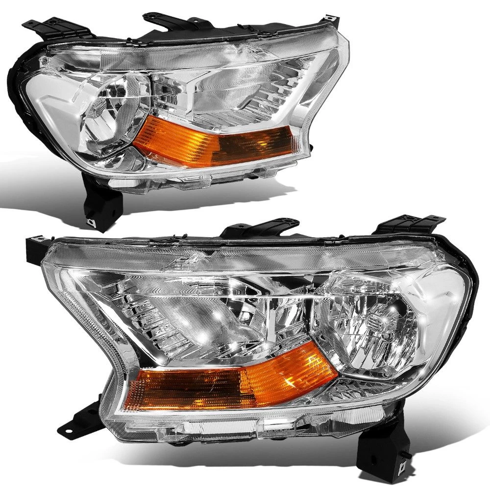 19-21 Ford Ranger XL XLT Headlights - Chrome Housing Amber Corner 3 19-21 Ford Ranger XL XLT Headlights - Chrome Housing Amber Corner