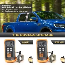 19-22 Ford Ranger Sequential Amber LED Side Mirror Lights - Clear -Professional Auto Parts Store 19 22 ford ranger sequential amber led side mirror lights clear 19