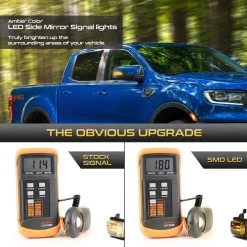 19-22 Ford Ranger Sequential Amber LED Side Mirror Lights - Smoked -Professional Auto Parts Store 19 22 ford ranger sequential amber led side mirror lights smoked 19