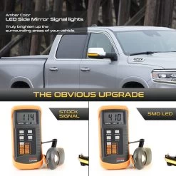 19-22 Ram 1500 Sequential LED Side Mirror Lights - Clear -Professional Auto Parts Store 19 22 ram 1500 sequential led side mirror lights clear 19