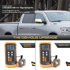 19-22 Ram 1500 Sequential LED Side Mirror Lights - Smoked -Professional Auto Parts Store 19 22 ram 1500 sequential led side mirror lights smoked 19