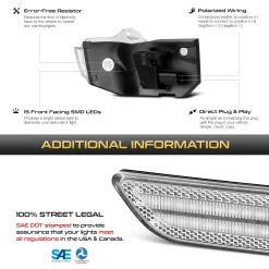 19-22 Toyota Corolla Sequential LED Side Mirror Lights - Clear Lens -Professional Auto Parts Store 19 22 toyota corolla sequential led side mirror lights clear lens 25