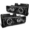 1988-1998 Chevy C10 Pickup / Suburban LED Halo Projector Headlights - Black 1 1988-1998 Chevy C10 Pickup / Suburban LED Halo Projector Headlights - Black -Professional Auto Parts Store 1988 1998 chevy c10 pickup suburban led halo projector headlights black 78