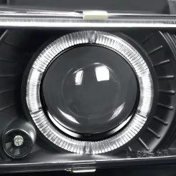 1988-1998 Chevy C10 Pickup / Suburban LED Halo Projector Headlights - Black -Professional Auto Parts Store 1988 1998 chevy c10 pickup suburban led halo projector headlights black 87