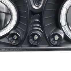 1988-1998 Chevy C10 Pickup / Suburban LED Halo Projector Headlights - Black -Professional Auto Parts Store 1988 1998 chevy c10 pickup suburban led halo projector headlights black 90