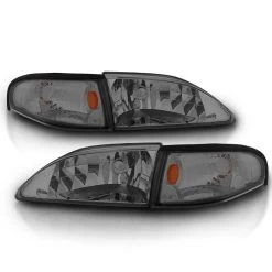 1994-1998 Ford Mustang Smoke Replacement Headlights + Corner Signal Set