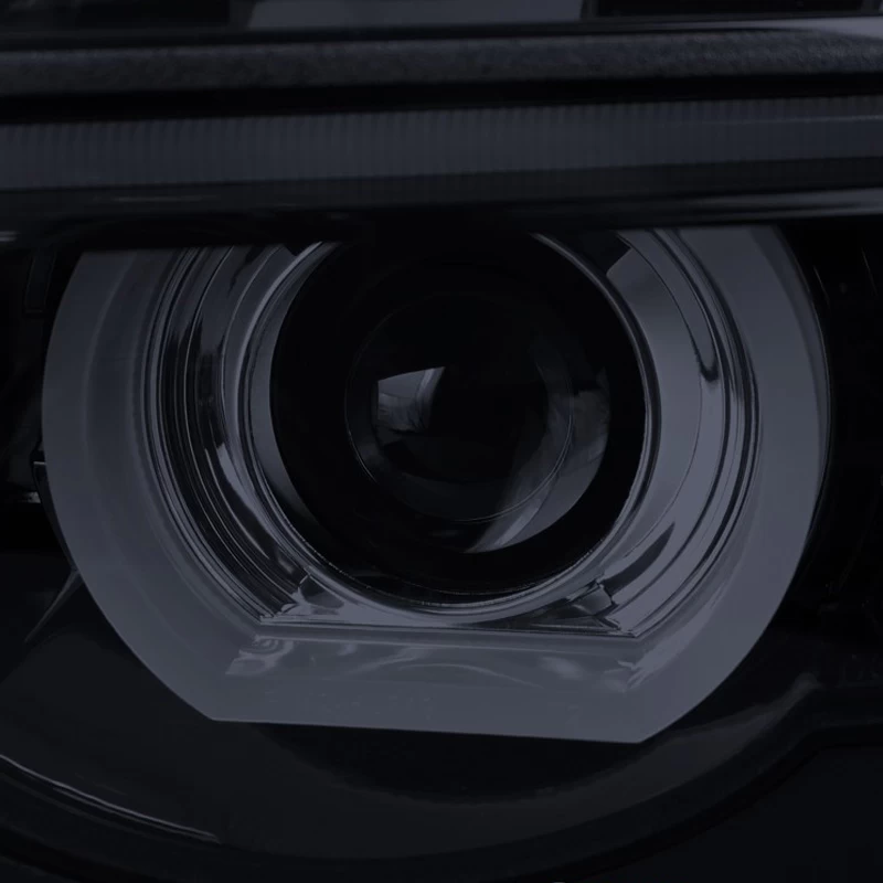 1995-2001 BMW E38 7-Series LED Halo DRL Projector Headlights - Gloss Black 6 1995-2001 BMW E38 7-Series LED Halo DRL Projector Headlights - Gloss Black - Image 4