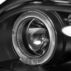 1997-2003 Chevy Malibu Angel Eye Halo & LED Projector Headlights - Black 12 1997-2003 Chevy Malibu Angel Eye Halo & LED Projector Headlights - Black -Professional Auto Parts Store 1997 2003 chevy malibu angel eye halo led projector headlights black 184