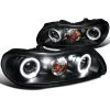 1997-2003 Chevy Malibu Angel Eye Halo & LED Projector Headlights - Black -Professional Auto Parts Store 1997 2003 chevy malibu angel eye halo led projector headlights black 196