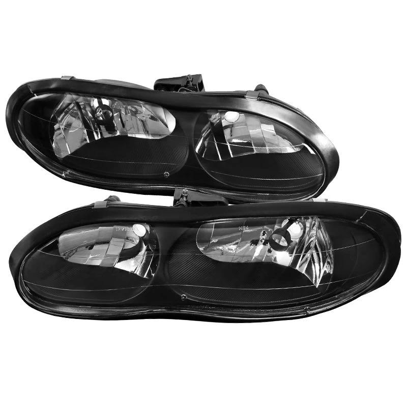 1998-2002 Chevy Camaro Z28 Replacement Crystal Headlights - Black 3 1998-2002 Chevy Camaro Z28 Replacement Crystal Headlights - Black