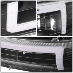 DNA 1999-2002 Chevy Silverado / 00-06 Tahoe DRL LED Headlight+Bumper - Black Housing W/ Amber Side Markers -Professional Auto Parts Store 1999 2002 chevy silverado 00 06 tahoe drl led headlight bumper black housing w amber side markers 56