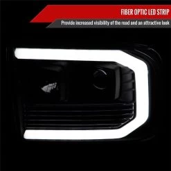 1999-2004 Ford F250 F350 F450 SuperDuty LED Tube Projector Headlight - Black Housing 14 1999-2004 Ford F250 F350 F450 SuperDuty LED Tube Projector Headlight - Black Housing -Professional Auto Parts Store 1999 2004 ford f250 f350 f450 superduty led tube projector headlight black housing 10