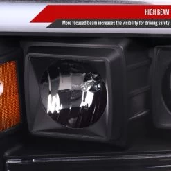 1999-2004 Ford F250 F350 F450 SuperDuty LED Tube Projector Headlight - Black Housing 16 1999-2004 Ford F250 F350 F450 SuperDuty LED Tube Projector Headlight - Black Housing -Professional Auto Parts Store 1999 2004 ford f250 f350 f450 superduty led tube projector headlight black housing 16