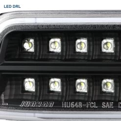 1999-2006 GMC Sierra Yukon Projector Headlights+Sequential LED Signal - Black -Professional Auto Parts Store 1999 2006 gmc sierra yukon projector headlights sequential led signal black 105