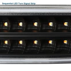 1999-2006 GMC Sierra Yukon Projector Headlights+Sequential LED Signal - Black -Professional Auto Parts Store 1999 2006 gmc sierra yukon projector headlights sequential led signal black 108