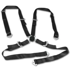 2-inch Nylon Strap 4 Point Shoulder Camlock Harness Bar Black Racing Seat Belt